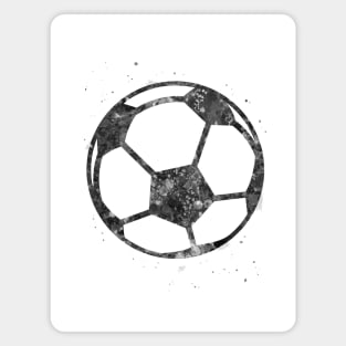 Soccer ball black and white Magnet